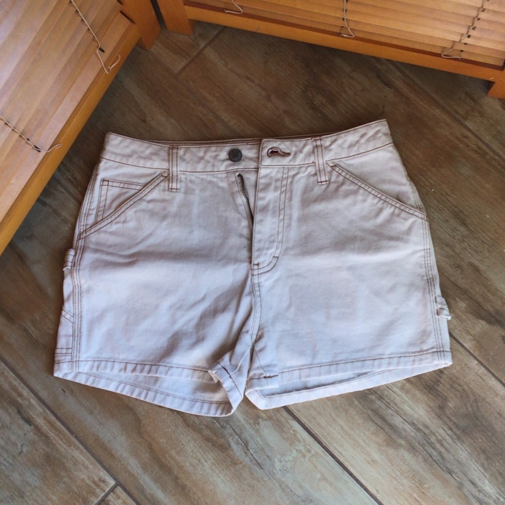 Dickies Women's High-Rise Cream Utility Shorts